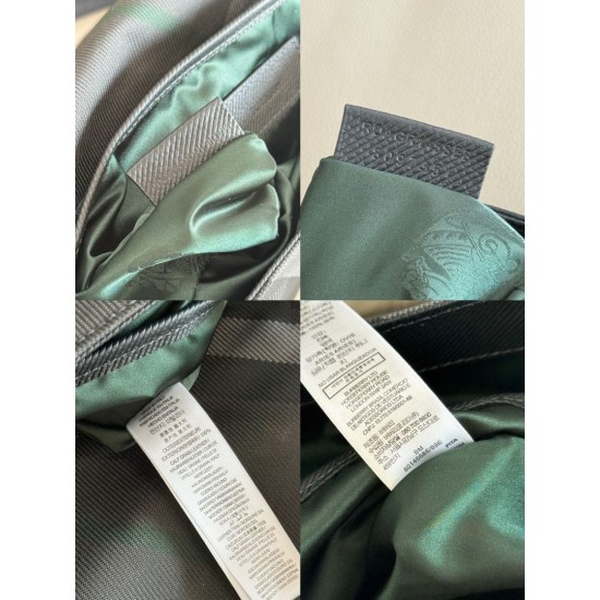 Replica perfette Borse  a tracolla Burberry Grid con logo equestre Grigio