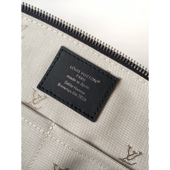 Replica Borsa a mano Louis Vuitton Needle M28000 nera chip a codice variabile 163C Imitazioni Replica perfette Borsa a mano Louis Vuitton Needle M28000 nera chip a codice variabile 163C