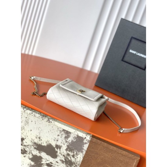 Replica Borse Alta Qualità a tracolla mini Nolita YSL Saint Laurent Beige Imitazioni Replica perfette Borse Alta Qualità a tracolla mini Nolita YSL Saint Laurent Beige