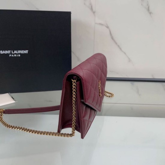 Replica Borse Firmate a catena trapuntata Becky YSL Saint Laurent Rosso 20cm Imitazioni Replica perfette Borse Firmate a catena trapuntata Becky YSL Saint Laurent Rosso 20cm