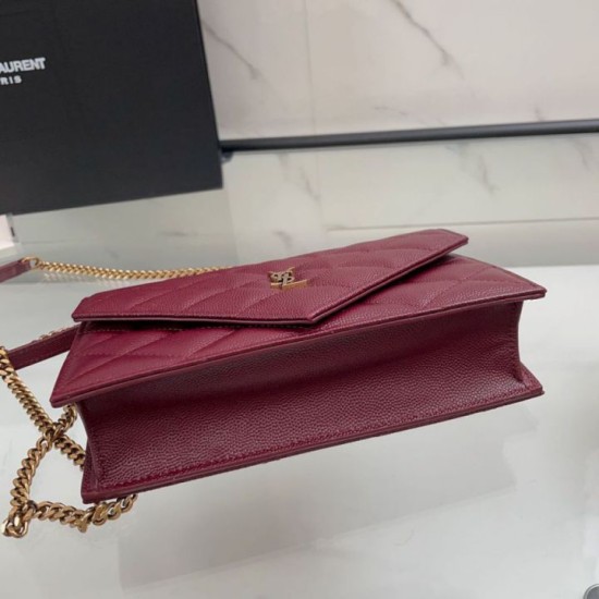 Replica Borse Firmate a catena trapuntata Becky YSL Saint Laurent Rosso 20cm Imitazioni Replica perfette Borse Firmate a catena trapuntata Becky YSL Saint Laurent Rosso 20cm