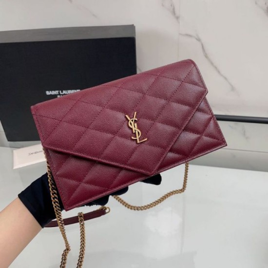 Replica Borse Firmate a catena trapuntata Becky YSL Saint Laurent Rosso 20cm Imitazioni Replica perfette Borse Firmate a catena trapuntata Becky YSL Saint Laurent Rosso 20cm