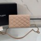 Replica Borsa a catena trapuntata Becky YSL Saint Laurent albicocca Imitazioni Replica perfette Borsa a catena trapuntata Becky YSL Saint Laurent albicocca