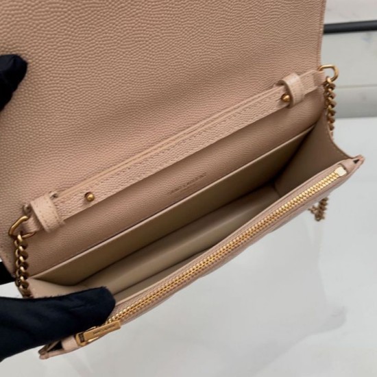 Replica Borsa a catena trapuntata Becky YSL Saint Laurent albicocca Imitazioni Replica perfette Borsa a catena trapuntata Becky YSL Saint Laurent albicocca