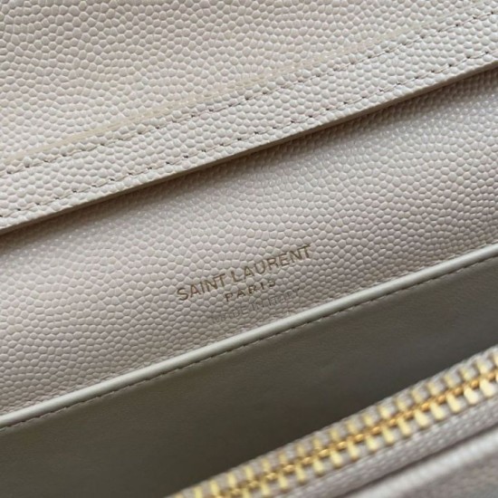 Replica Borsa a catena trapuntata Becky YSL Saint Laurent albicocca Imitazioni Replica perfette Borsa a catena trapuntata Becky YSL Saint Laurent albicocca