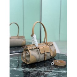 Borsa Prada Bonne lino con manici superiori 1BA426 marrone Borsa Prada Bonne lino con manici superiori 1BA426 marrone