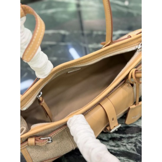 Replica Borsa Prada Bonne lino con manici superiori 1BA426 marrone Imitazioni Replica perfette Borsa Prada Bonne lino con manici superiori 1BA426 marrone