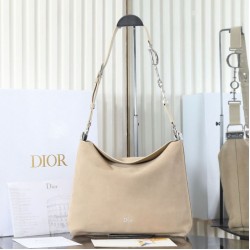 Replica perfette Borse Imitazioni Diorly Dior medio Custian Hobo 26s scamosciata di vitello beige