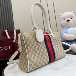 Replica Borse a bauletto grande Gucci 866734 albicocca/bianca Imitazioni Replica perfette Borse a bauletto grande Gucci 866734 albicocca/bianca