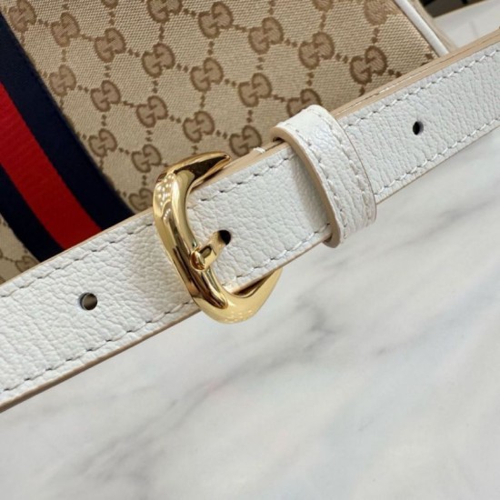 Replica Borse a bauletto grande Gucci 866734 albicocca/bianca Imitazioni Replica perfette Borse a bauletto grande Gucci 866734 albicocca/bianca