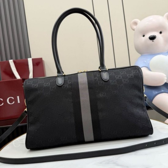Replica Borsa a bauletto grande Gucci 866734 Nero Imitazioni Replica perfette Borsa a bauletto grande Gucci 866734 Nero