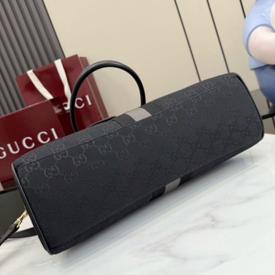 Replica Borsa a bauletto grande Gucci 866734 Nero Imitazioni Replica perfette Borsa a bauletto grande Gucci 866734 Nero