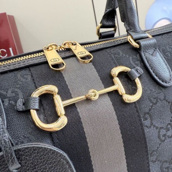 Replica Borsa a bauletto grande Gucci 866734 Nero Imitazioni Replica perfette Borsa a bauletto grande Gucci 866734 Nero