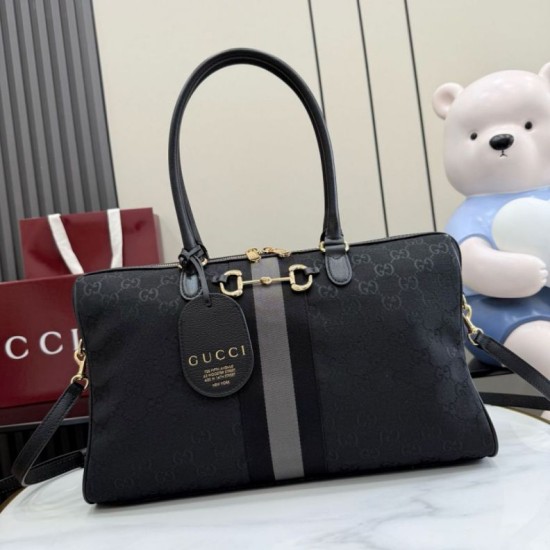 Replica Borsa a bauletto grande Gucci 866734 Nero Imitazioni Replica perfette Borsa a bauletto grande Gucci 866734 Nero