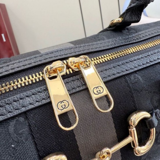 Replica Borsa a bauletto grande Gucci 866734 Nero Imitazioni Replica perfette Borsa a bauletto grande Gucci 866734 Nero