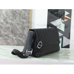 Borsa a tracolla Dior Jett Flap Oblique Nero Borsa a tracolla Dior Jett Flap Oblique Nero