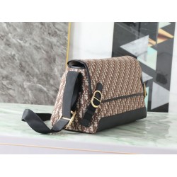 Borsa a tracolla Dior Jett Flap Oblique Marrone Borsa a tracolla Dior Jett Flap Oblique Marrone