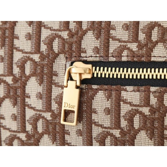 Replica Borsa a tracolla Dior Jett Flap Oblique Marrone Imitazioni Replica perfette Borsa a tracolla Dior Jett Flap Oblique Marrone