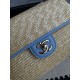Replica Borsa a tracolla classica Chanel 26C AS6017 rafia blu Imitazioni Replica perfette Borsa a tracolla classica Chanel 26C AS6017 rafia blu