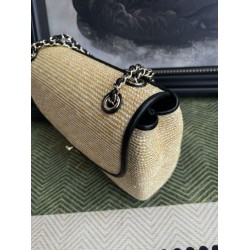 Borse a tracolla classica Chanel 26C AS6017 rafia Nero Borse a tracolla classica Chanel 26C AS6017 rafia Nero