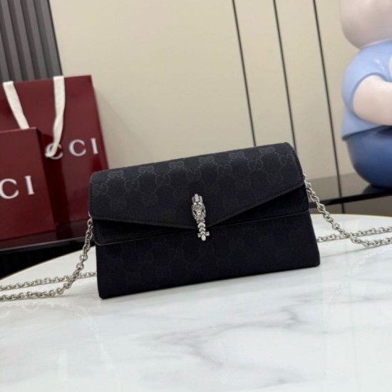 Replica Borsa 1:1 a tracolla Gucci Dionysus 876531 tela GG Nero Imitazioni Replica perfette Borsa 1:1 a tracolla Gucci Dionysus 876531 tela GG Nero