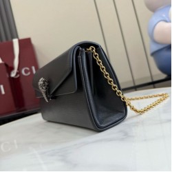Replica Borsa a tracolla Gucci Dionysus 876531 interamente pelle nero Imitazioni Replica perfette Borsa a tracolla Gucci Dionysus 876531 interamente pelle nero