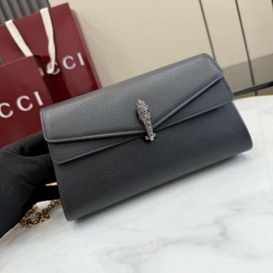 Replica perfette Borsa a tracolla Gucci Dionysus 876531 interamente pelle nero