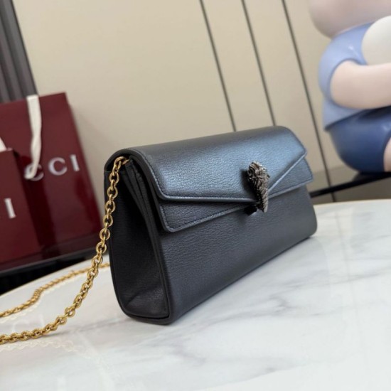 Replica perfette Borsa a tracolla Gucci Dionysus 876531 interamente pelle nero