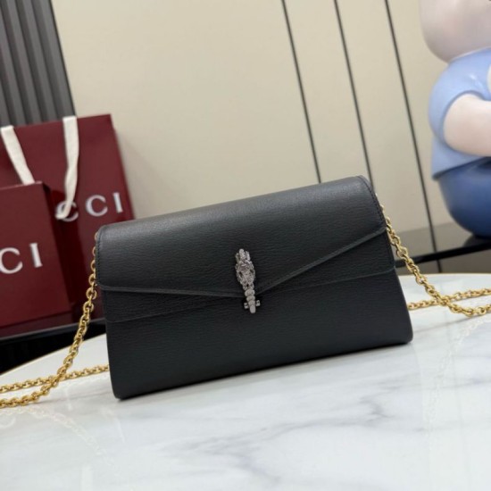 Replica perfette Borsa a tracolla Gucci Dionysus 876531 interamente pelle nero