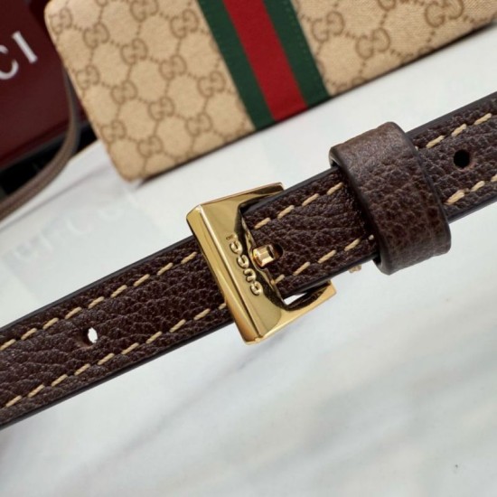Replica Pochette piccola Gucci con tracolla A002KM tela GG marrone Imitazioni Replica perfette Pochette piccola Gucci con tracolla A002KM tela GG marrone