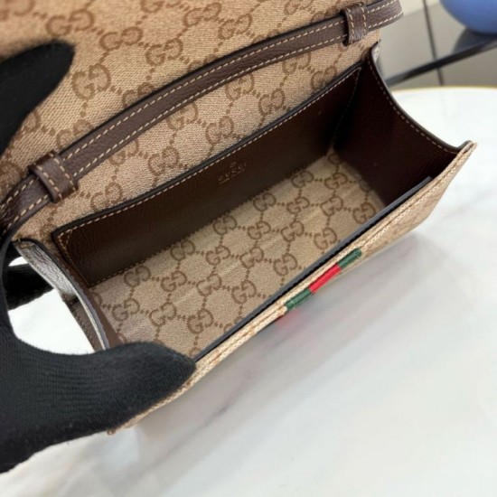 Replica Pochette piccola Gucci con tracolla A002KM tela GG marrone Imitazioni Replica perfette Pochette piccola Gucci con tracolla A002KM tela GG marrone