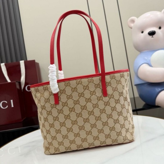 Replica Borsa 1:1 tote piccola Gucci Tribeca tela rossa 25cm Imitazioni Replica perfette Borsa 1:1 tote piccola Gucci Tribeca tela rossa 25cm