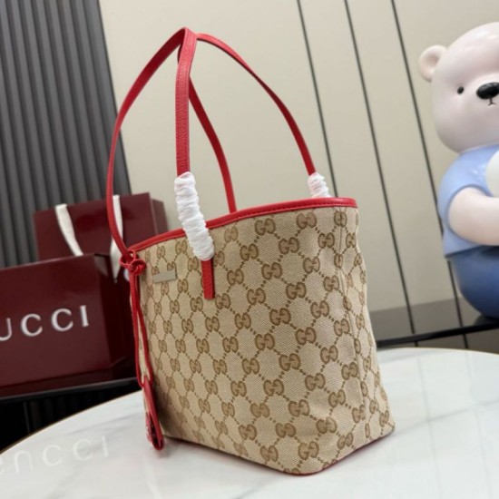 Replica Borsa 1:1 tote piccola Gucci Tribeca tela rossa 25cm Imitazioni Replica perfette Borsa 1:1 tote piccola Gucci Tribeca tela rossa 25cm