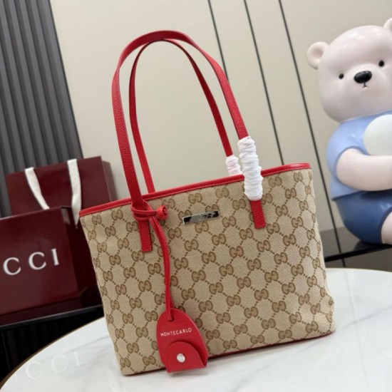 Replica Borsa 1:1 tote piccola Gucci Tribeca tela rossa 25cm Imitazioni Replica perfette Borsa 1:1 tote piccola Gucci Tribeca tela rossa 25cm