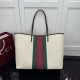 Replica perfette Borsa tote grande Gucci Tribeca con charm A0034D tela bianca