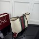Replica perfette Borsa tote grande Gucci Tribeca con charm A0034D tela bianca