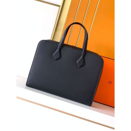 Replica Valigetta da lavoro Hermes Elephant Nero Imitazioni Replica perfette Valigetta da lavoro Hermes Elephant Nero