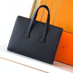 Replica Borsa da lavoro Hermes 6097 nera Imitazioni Replica perfette Borsa da lavoro Hermes 6097 nera