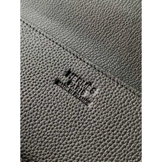 Replica Borsa da lavoro Hermes 6097 nera Imitazioni Replica perfette Borsa da lavoro Hermes 6097 nera