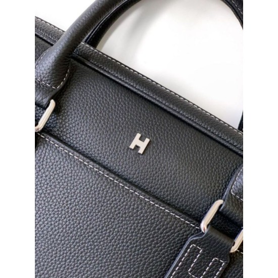 Replica Borsa Valigetta da lavoro Hermes 7046 Nero Imitazioni Replica perfette Borsa Valigetta da lavoro Hermes 7046 Nero