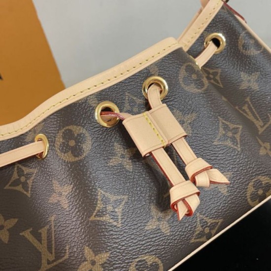 Replica Borsa 1:1 a secchiello Louis Vuitton Nano East-West Frivole Monogram M29537 Imitazioni Replica perfette Borsa 1:1 a secchiello Louis Vuitton Nano East-West Frivole Monogram M29537