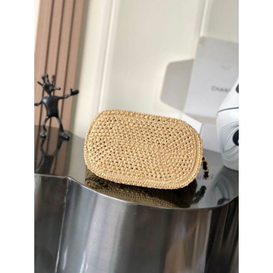 Replica Borse Firmate shopping Chanel AS5811 Small Tote Rafia Nero Imitazioni Replica perfette Borse Firmate shopping Chanel AS5811 Small Tote Rafia Nero