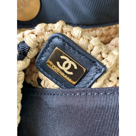 Replica Borse Firmate shopping Chanel AS5811 Small Tote Rafia Nero Imitazioni Replica perfette Borse Firmate shopping Chanel AS5811 Small Tote Rafia Nero