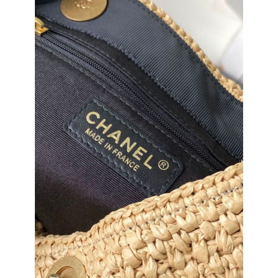 Replica Borse Firmate shopping Chanel AS5811 Small Tote Rafia Nero Imitazioni Replica perfette Borse Firmate shopping Chanel AS5811 Small Tote Rafia Nero