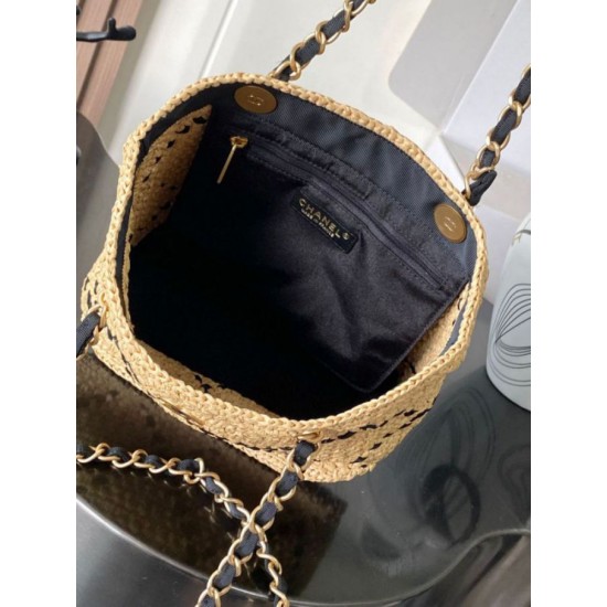Replica Borse Firmate shopping Chanel AS5811 Small Tote Rafia Nero Imitazioni Replica perfette Borse Firmate shopping Chanel AS5811 Small Tote Rafia Nero