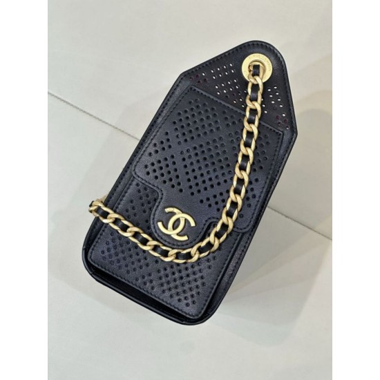 Replica Borsa 1:1 Chanel piccola 25 AS5631 Hobo con design traforato nera Imitazioni Replica perfette Borsa 1:1 Chanel piccola 25 AS5631 Hobo con design traforato nera