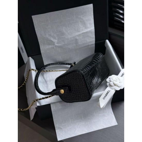 Replica Borsa a mano Chanel 26A Bowling AP5294 con stampa coccodrillo Imitazioni Replica perfette Borsa a mano Chanel 26A Bowling AP5294 con stampa coccodrillo