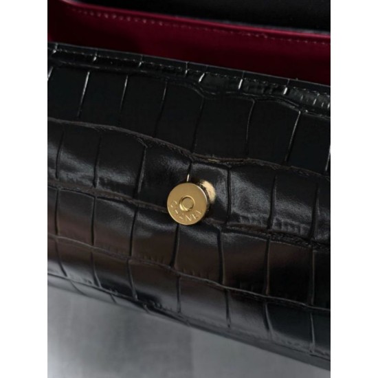 Replica Borsa a mano Chanel 26A Bowling AP5294 con stampa coccodrillo Imitazioni Replica perfette Borsa a mano Chanel 26A Bowling AP5294 con stampa coccodrillo