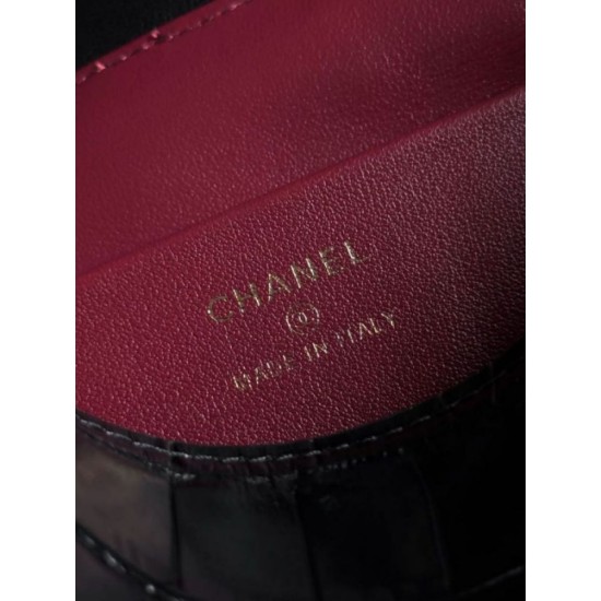 Replica Borsa a mano Chanel 26A Bowling AP5294 con stampa coccodrillo Imitazioni Replica perfette Borsa a mano Chanel 26A Bowling AP5294 con stampa coccodrillo