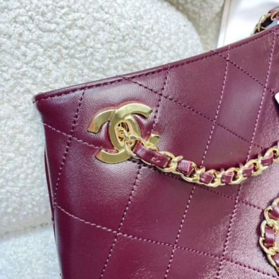 Replica Borsa tote Chanel 26S AS6241 Borgogna Imitazioni Replica perfette Borsa tote Chanel 26S AS6241 Borgogna
